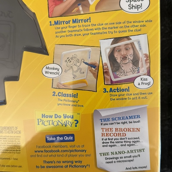 Pictionary Frame Game - Family Edition with Black and Yellow Colors - Picture 4 of 6